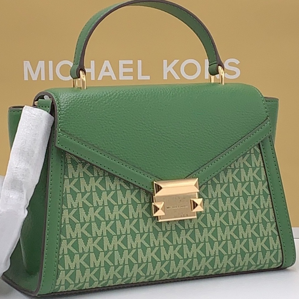 MICHAEL KORS
Whitney Medium Flap TH Satchel
Fern Green 
NWT